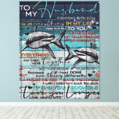 Zu meinem Mann | Trendy Gift für Ihr Ehemann Leinwanddruck (Insitu (Holzboden))