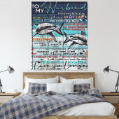 Zu meinem Mann | Trendy Gift für Ihr Ehemann Leinwanddruck (Insitu (Schlafzimmer))