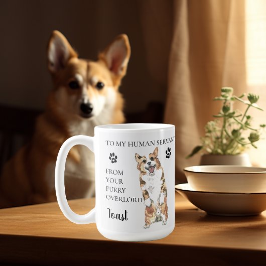 Zu meinem menschlichen Servant Funny Dog Geschenk Kaffeetasse