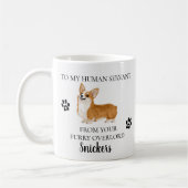 Zu meinem menschlichen Servant Funny Dog Geschenk Kaffeetasse (Links)