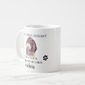 Zu meinem menschlichen Servant Funny Dog Labradood Kaffeetasse (Vorderseite Links)