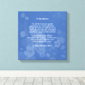 Zu meinem Muttergedicht Leinwanddruck (Insitu (Holzboden))