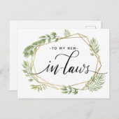 ZU MEINEM NEUEN IN-LAWS-Blatt auf der Postkarte gr (Vorne/Hinten)