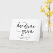 zu meinem schönen Bräutigam an unserem Hochzeitsta Karte (Gelbe Blume)