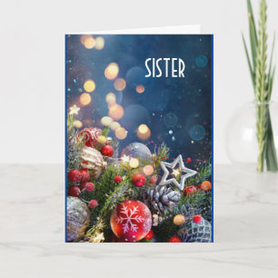 ZU MEINEM SCHWESTER BEI CHRISTMAS=LASSE HABEN EINI FEIERTAGSKARTE