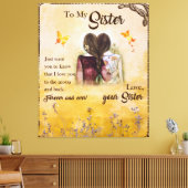 Zu meinem Schwester immer und immer Ihre Schwester Leinwanddruck (Insitu (Wohnzimmer))