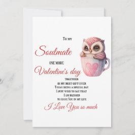 Zu meinem Seelenverwandten, noch ein Valentinstag  Feiertagskarte