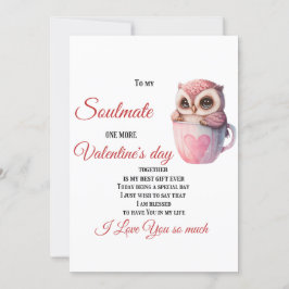 Zu meinem Seelenverwandten, noch ein Valentinstag  Feiertagskarte