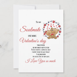 Zu meinem Seelenverwandten, noch ein Valentinstag  Feiertagskarte