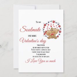 Zu meinem Seelenverwandten, noch ein Valentinstag  Feiertagskarte
