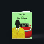 Zu meinem Sohn Anzug und Krawatte Afrikanischer Am Karte<br><div class="desc">Diese coole Geburtstagskarte enthält eine Silhouette eines afroamerikanischen Mannes,  der einen orangefarbenen Anzug und eine orangefarbene Krawatte trägt.  Holen Sie sich diese Karte für einen verdienten Sohn,  um Ihre Wertschätzung zu zeigen.</div>