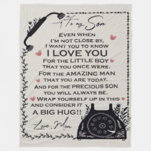 Zu meinem Sohn Blanket, Geschenk für Sohn