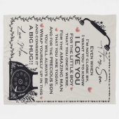 Zu meinem Sohn Blanket, Geschenk für Sohn Fleecedecke (Vorderseite (Horizontal))