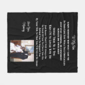 Zu meinem Sohn Fleecedecke (Vorderseite (Horizontal))