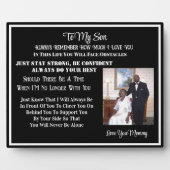 Zu meinem Sohn Fotoplatte (Vorderseite)