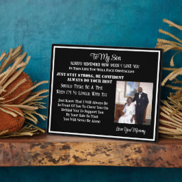 Zu meinem Sohn Fotoplatte