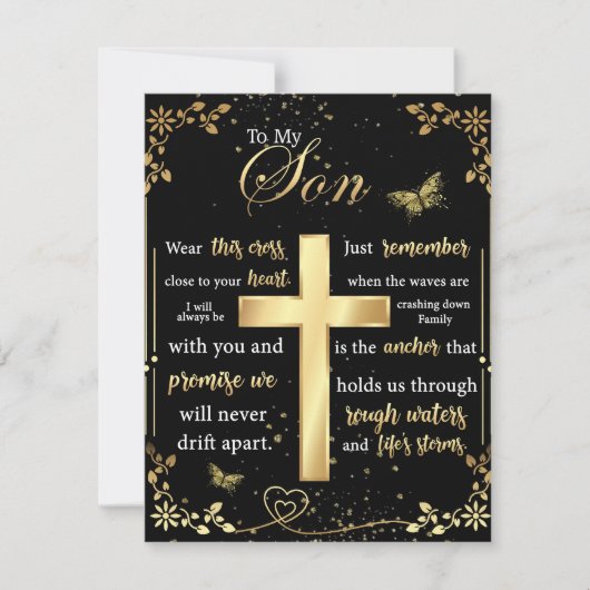 Zu meinem Sohn Geschenk, Schmetterling Lover, Blum Einladung (Vorderseite)