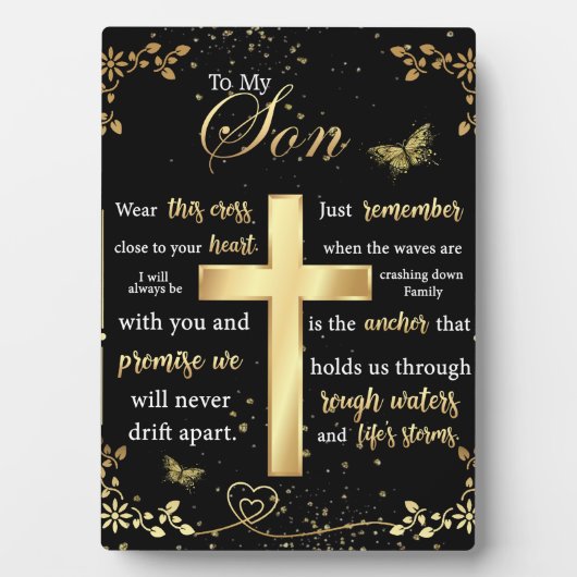 Zu meinem Sohn Geschenk, Schmetterling Lover, Blum Fotoplatte (Vorderseite)