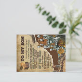 Zu meinem Sohn Geschenk, Tiger Liebhaber, Brief an Ankündigungspostkarte (Stehend Vorderseite)