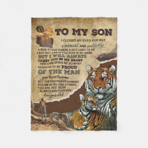 Zu meinem Sohn Geschenk, Tiger Liebhaber, Brief an Fleecedecke
