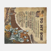 Zu meinem Sohn Geschenk, Tiger Liebhaber, Brief an Fleecedecke (Vorderseite (Horizontal))