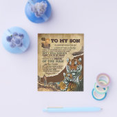 Zu meinem Sohn Geschenk, Tiger Liebhaber, Brief an Flyer (Einzeln)