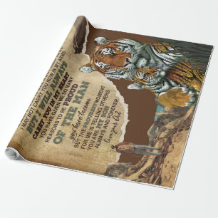 Zu meinem Sohn Geschenk, Tiger Liebhaber, Brief an Geschenkpapier