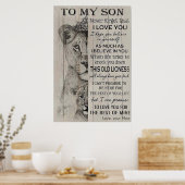 zu meinem Sohn, Müttern, Tagesgeschenke, Liebe Mam Poster (Küche)
