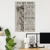 zu meinem Sohn, Müttern, Tagesgeschenke, Liebe Mam Poster (Heimbüro)