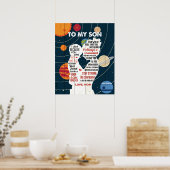 Zu meinem Sohn von Mama Poster (Küche)