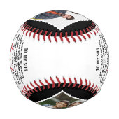 Zu meinem Sohn Von Vater oder Mama mit benutzerdef Baseball (Rückseite)