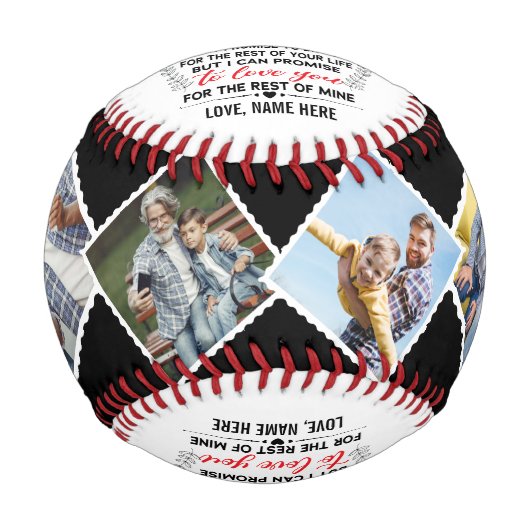 Zu meinem Sohn Von Vater oder Mama mit benutzerdef Baseball (Vorderseite)