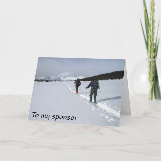 Zu meinem Sponsor danke (Vorderseite)