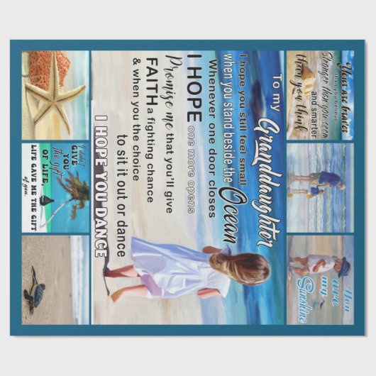 Zu meinem Strand und Meer, meinem Sonnenschein Geschenkpapier (Flach)