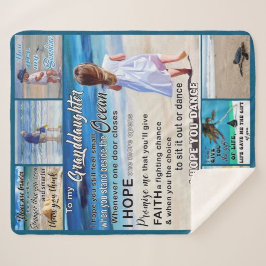 Zu meinem Strand von Grantoine und Meer mein Sonne Sherpadecke (Vorderseite (Horizontal))