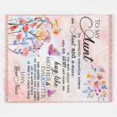 zu meinem Tante-Geschenk, Schmetterlingsgeschenk v Fleecedecke (Vorderseite (Horizontal))