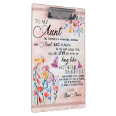 zu meinem Tante-Geschenk, Schmetterlingsgeschenk v Klemmbrett (Rechts)