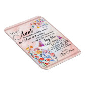 zu meinem Tante-Geschenk, Schmetterlingsgeschenk v Magnet (Rechte Seite)