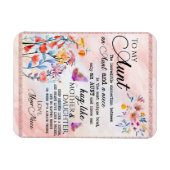 zu meinem Tante-Geschenk, Schmetterlingsgeschenk v Magnet (Horizontal)