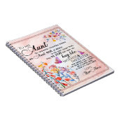 zu meinem Tante-Geschenk, Schmetterlingsgeschenk v Notizblock (Rechte Seite)