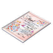 zu meinem Tante-Geschenk, Schmetterlingsgeschenk v Notizblock (Linke Seite)