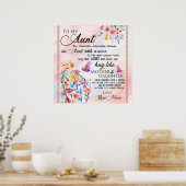 zu meinem Tante-Geschenk, Schmetterlingsgeschenk v Poster (Küche)