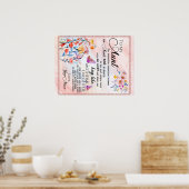 zu meinem Tante-Geschenk, Schmetterlingsgeschenk v Poster (Küche)