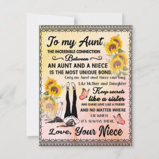 zu meinem Tante-Geschenk, Sonnenblumengeschenk von Einladung