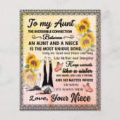 zu meinem Tante-Geschenk, Sonnenblumengeschenk von Flyer (Vorne)