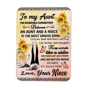 zu meinem Tante-Geschenk, Sonnenblumengeschenk von Magnet