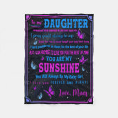 Zu meinem Tochter-Decken, Geschenk für Mama Fleecedecke (Vorderseite)