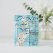 ZU MEINEM TOCHTER | Geschenk für Ihr Kind Einladung (Stehend Vorderseite)