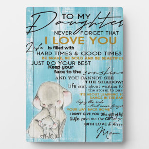 ZU MEINEM TOCHTER   Geschenk für Ihr Kind Fotoplatte