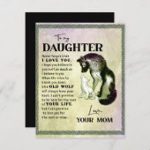 zu meinem Tochter-Geschenk, Liebe-Letter-Tochter u Einladung (Vorne/Hinten)